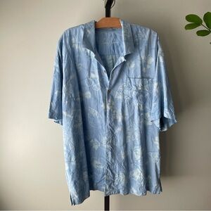 Tommy Bahama 100% Silk Hawaiian Button Down Vacation Shirt Mens Plus Size XXL